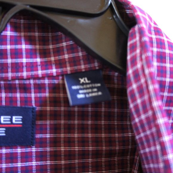 Roundtree & Yorke Purple Check Button Down Shirt - Picture 9 of 9